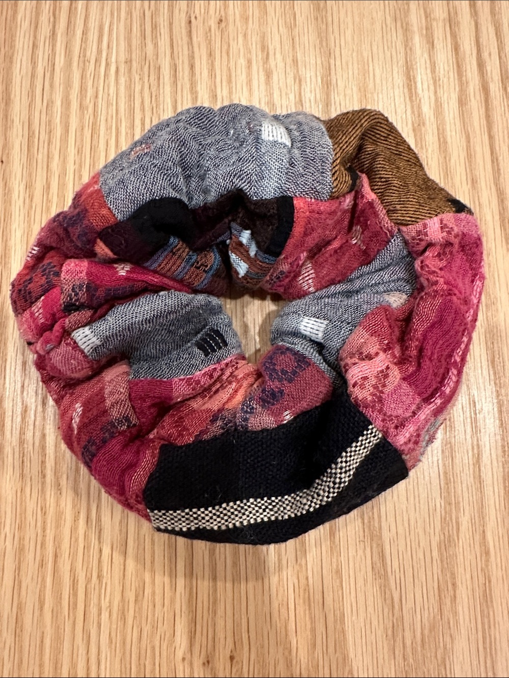 Ace & Jig Jumbo Patchwork Scrunchie in Sour Plum (PRE-LOVED)